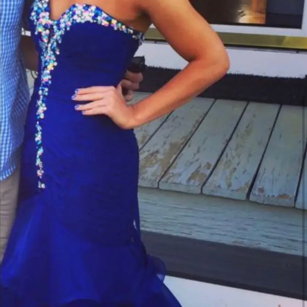 Navy gown mermaid style